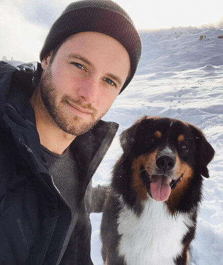 Michael Perdacher With His Pet